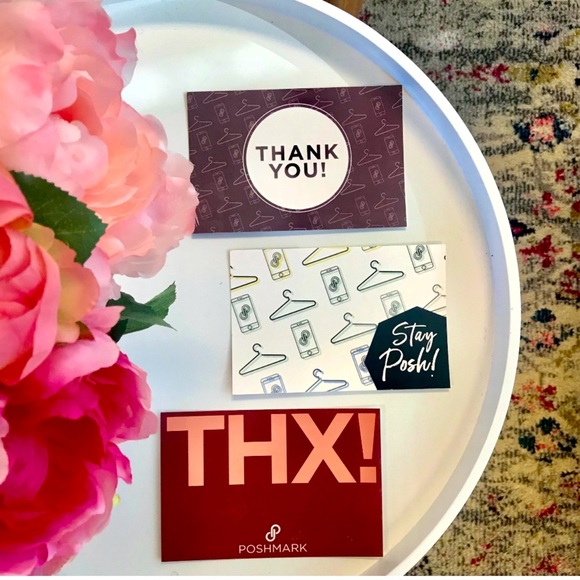 15 Assorted Poshmark Thank You Cards | 3 Designs | 5 Each Design - Picture 1 of 2
